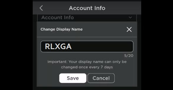 Change Display Name Roblox