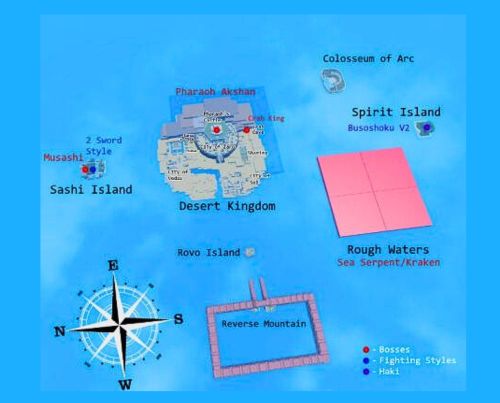 GPO] Dressrosa Location 2nd Sea UPDATE 8 New Island Rose Kingdom