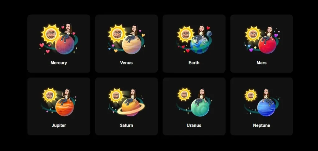 Snapchat Friend Solar System Planets Names and Images in Order
